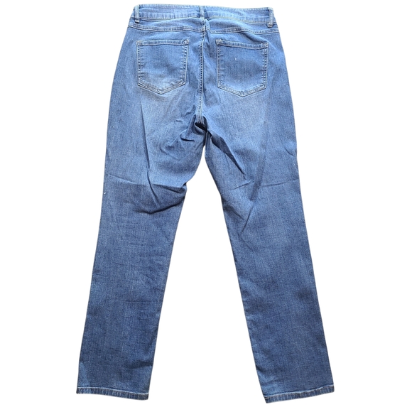 d.jeans Women’s Blue Denim Jeans 14W Straight Slim Fit Stretch - Picture 4 of 8